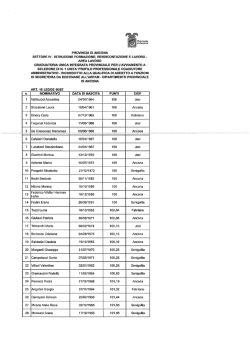 Graduatoria cat. B coadiutore amministrativo