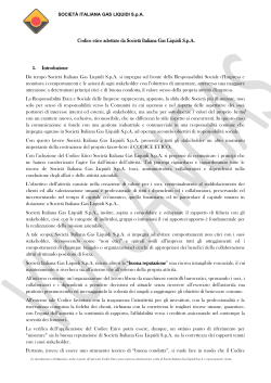 Codice etico adottato da Società Italiana Gas Liquidi
