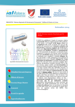 Newsletter settembre 2014