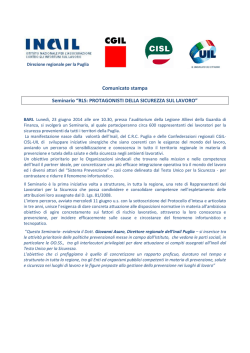 Il comunicato stampa ( - 374 kb)