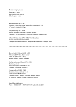 program koncertu - Barocco sempre giovane