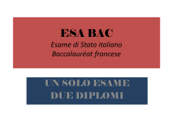 ESA BAC Esame di Stato italiano Baccalauréat francese