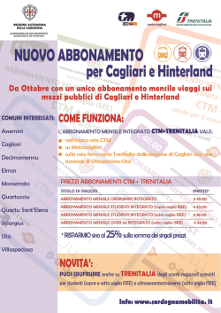 Informazioni integrazione CTM+TRENITALIA