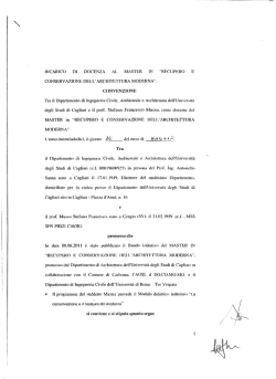 INCARICO DI DUCENZA M. MASTER IN "RECUPERO E