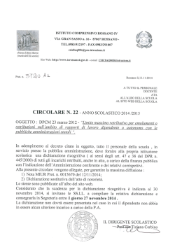 CIRCOLARE 22 DEL 13-11-2014 OBBLIGO DI
