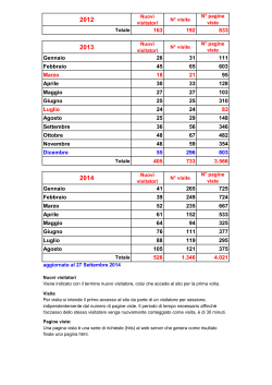 Statistiche Sito 08 2014 - AssociazioneEmofiliciTrentini