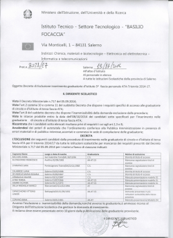 Istituto Tecnico - Settore Tecnologico