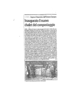 Inaugurato il nuovo chalet del compostaggio - c3