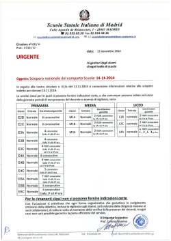 Sciopero nazionale del comparto Scuola: 14-11-2014