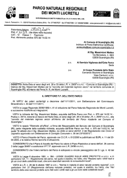 Istanza del Sig. Massimiani Matteo per la raccolta del materiale