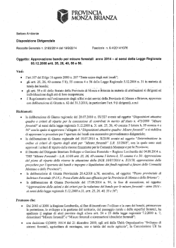 Disposizione bando - Provincia Monza Brianza