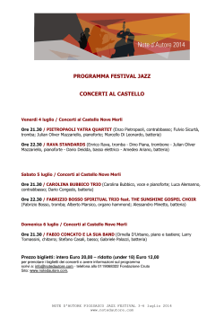 programma festival jazz concerti al castello
