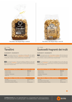 Download Schede - Tarallificio Recchia srl