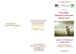 Festa della biblioteca comunale &ldquo;Mario Lodi&rdquo;
