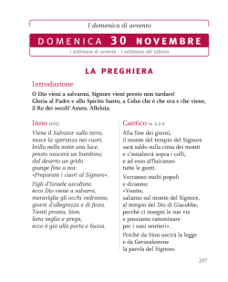 DOMENICA 30 novembre