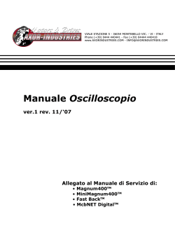 Manuale Oscilloscopio