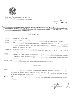 D.R. n. 597 - Università degli studi di Cagliari.