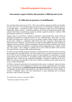 I Quota96 prigionieri del governo Nuovamente negato il diritto alla