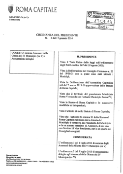 Ordinanza n. 3 del 17 gennaio 2014