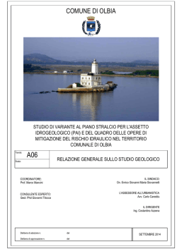RELAZIONE GENERALE ASSETTO GEOLOGICO