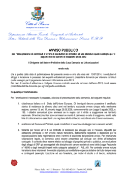 avviso pubblico - Comune di Pescara