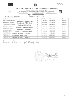 Eletti Consiglio di classe a.s. 14/15