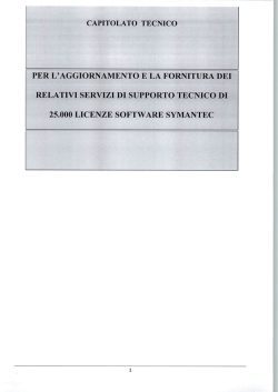 Capitolato Tecnico Symantec