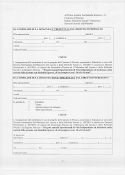 modello di domanda - Comune di Pescara