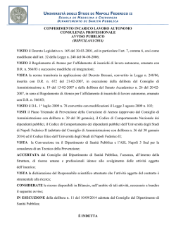 DSP/CILA/41/2014 - Universit&agrave; degli Studi di Napoli Federico II