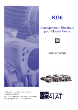 Kit accouplement KG6 pour moteur Nema