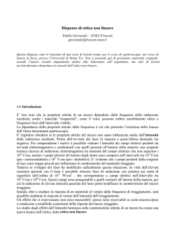 Dispense di ottica non lineare