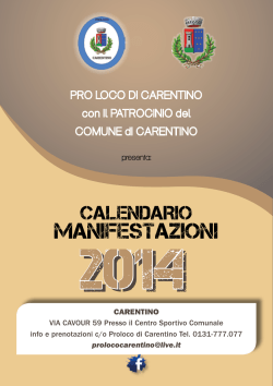 Programma Pro Loco Carentinese 2014
