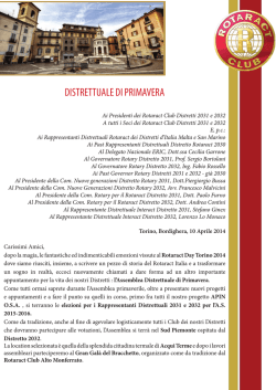 DISTRETTUALE DI PRIMAVERA
