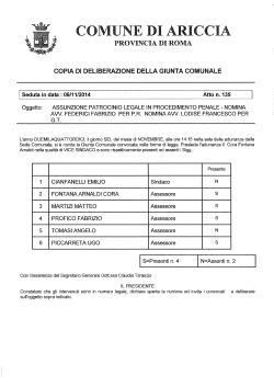 PROVINCIA DI ROMA - Comune di Ariccia