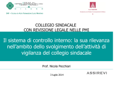 Il sistema di controllo interno - Ordine dei Dottori Commercialisti e
