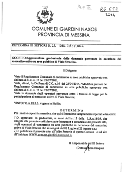 Determina III settore n.23 - Comune di Giardini Naxos