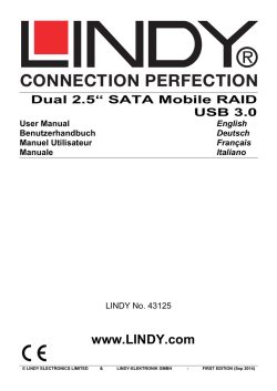 Dual 2.5&ldquo; SATA Mobile RAID USB 3.0 User Manual English