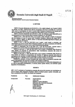 Decreto nomina commissione concorso.