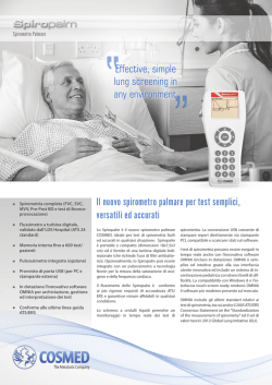 Il nuovo spirometro palmare per test semplici, versatili ed