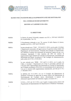 . UN l ERS ITÀ Dipartimento di - Università degli Studi di Bari