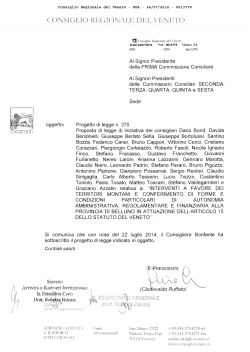 testo presentato - Consiglio Regionale Veneto