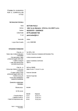 formato europeo per il curriculum vitae