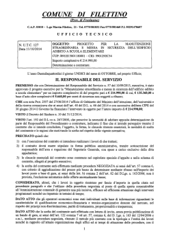 DETERMINA UTC N.127 - Comune di Filettino