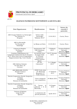 Elenco anno 2013 - Provincia di Bergamo