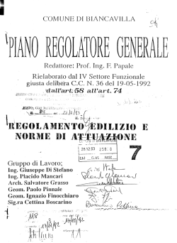 Regolamento PRG vigente - Comune di Biancavilla