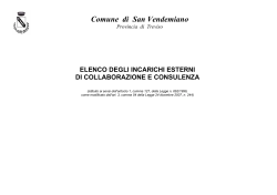 elenco incarichi 2008-2014 - Comune di San Vendemiano