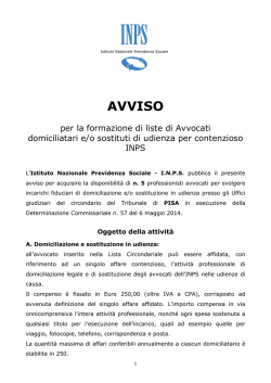 Avviso locale - Ordine Avvocati Di Pisa