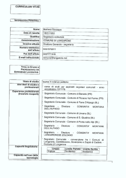 curriculum vitae - Regione Veneto