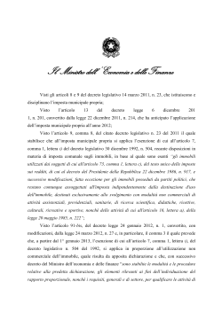 Decreto Dichiarazioni 2014 - Dipartimento delle Finanze