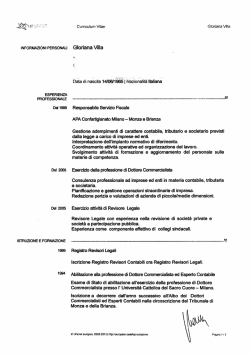 Gloriana Villa - Gruppo Consiliare Regione Lombardia
